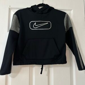Girls Nike Size Medium Black Hoodie with Draw String